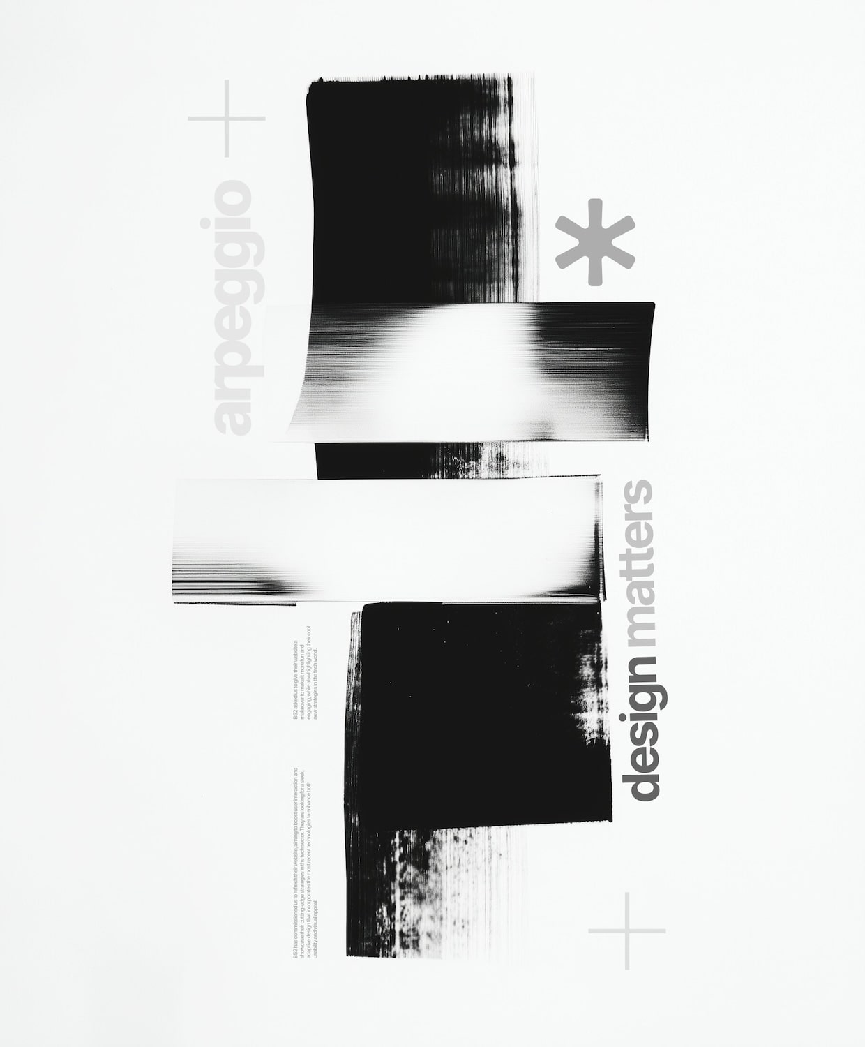 Modern abstract B&W composition