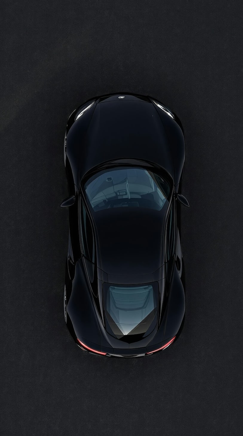 Luxury car shot top