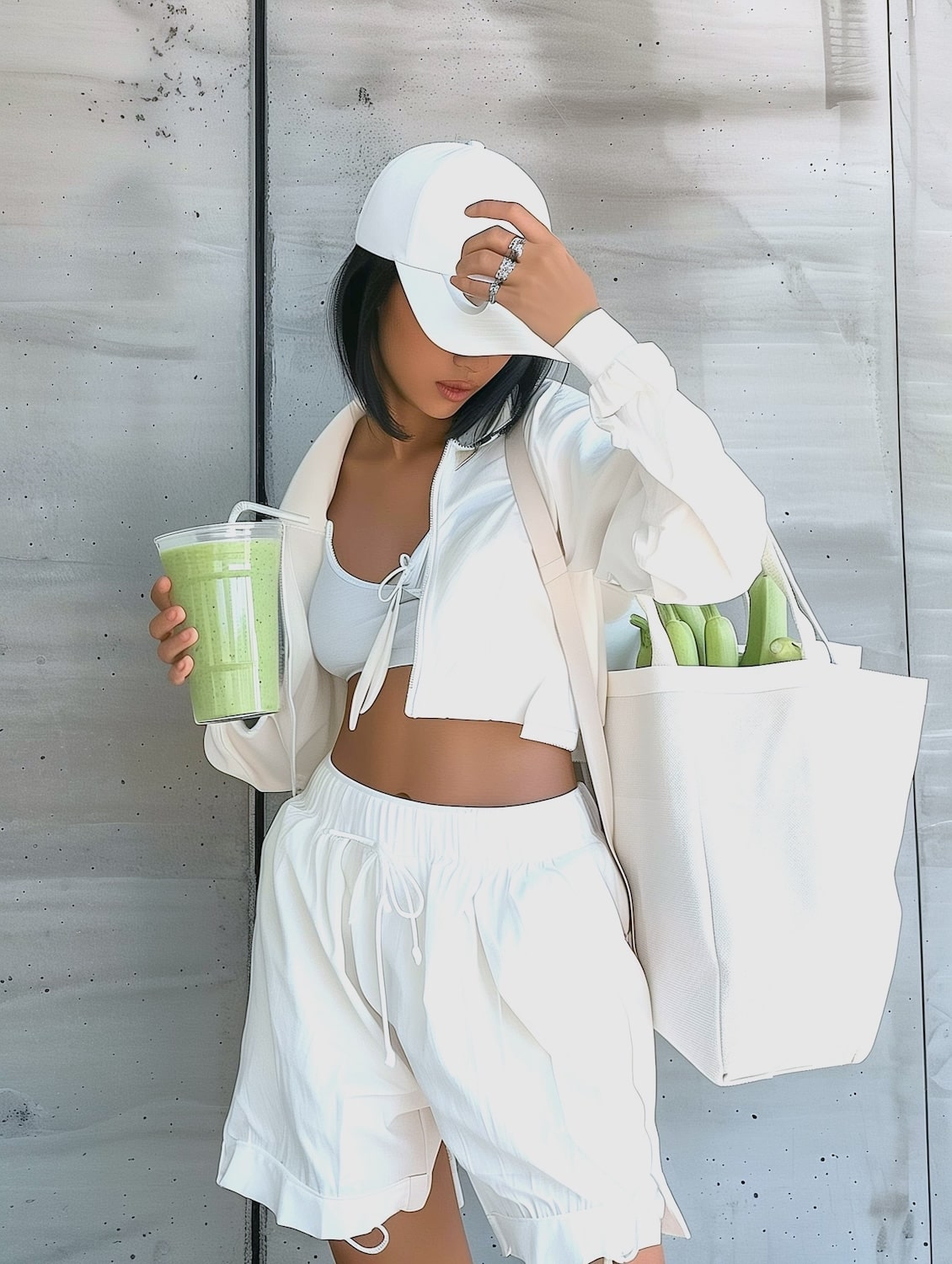 Girl drinking smoothies
