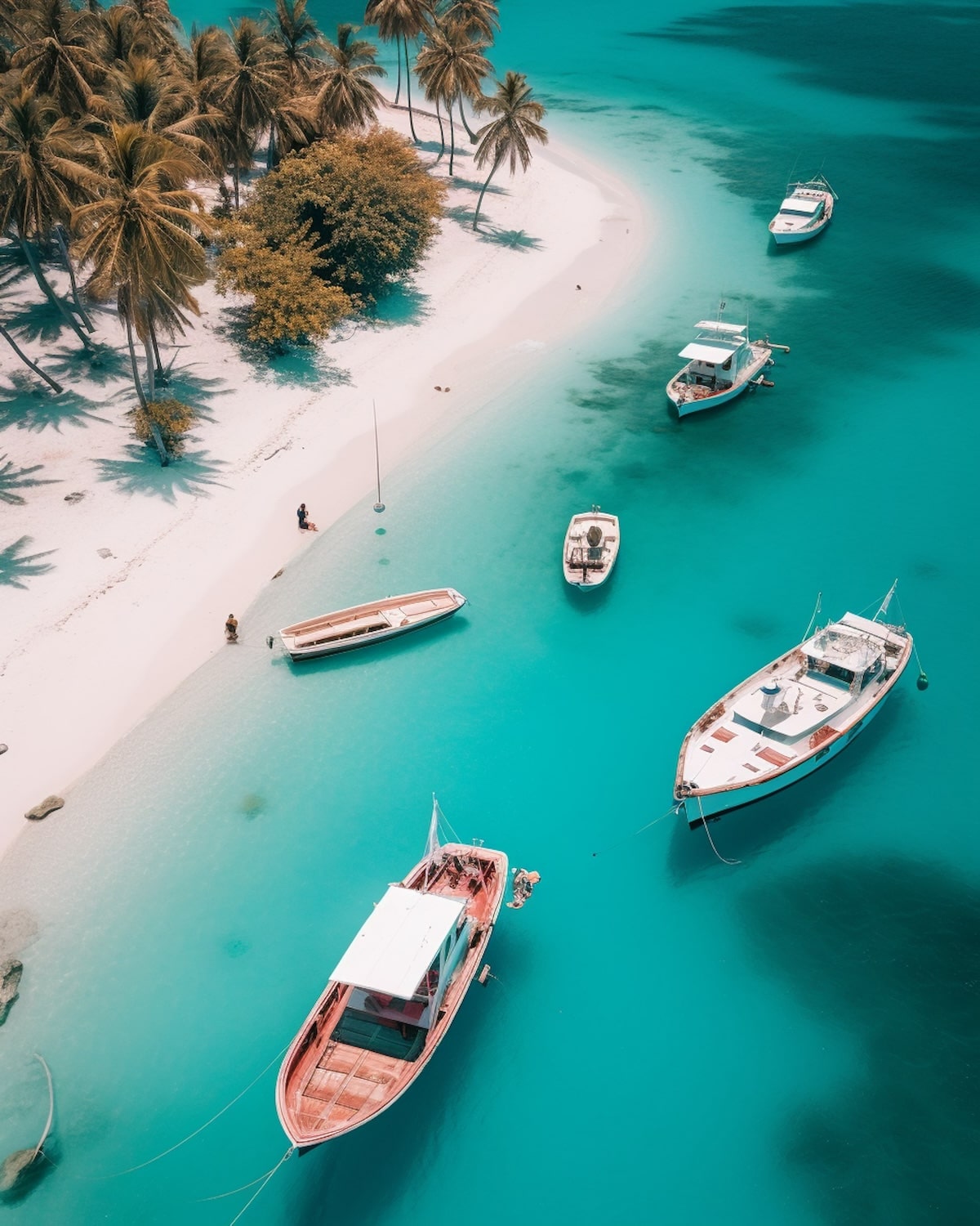 Tropical island shore