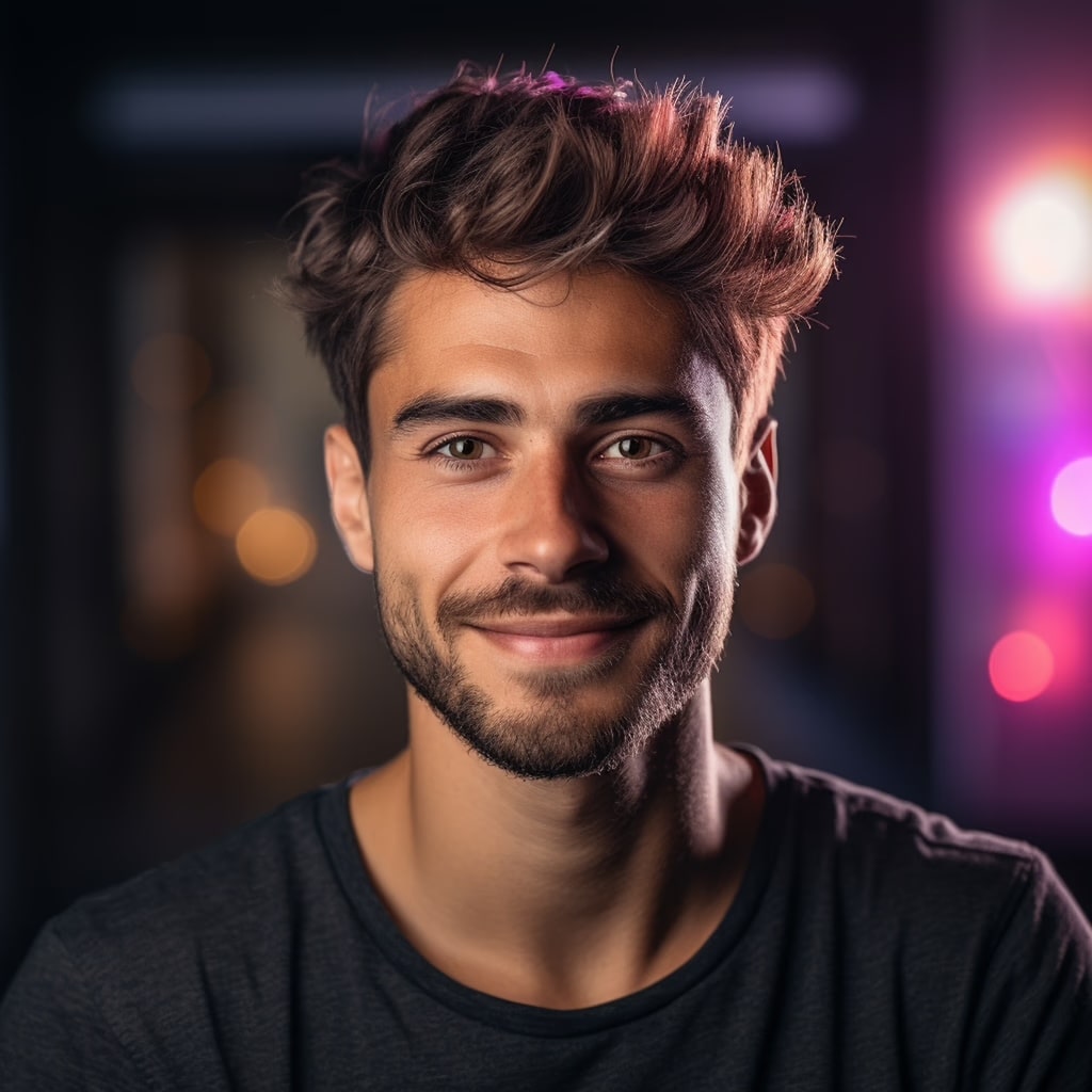 Portrait of a young man with beard